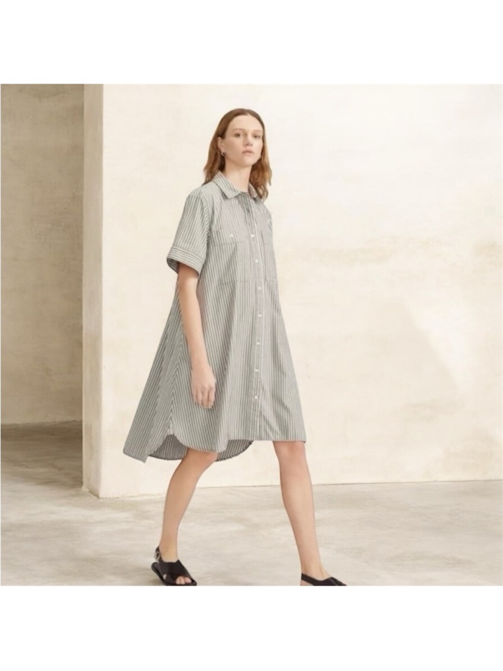 Everlane The Daytripper Shirtdress Kalamata/canvas tan XXS NWT